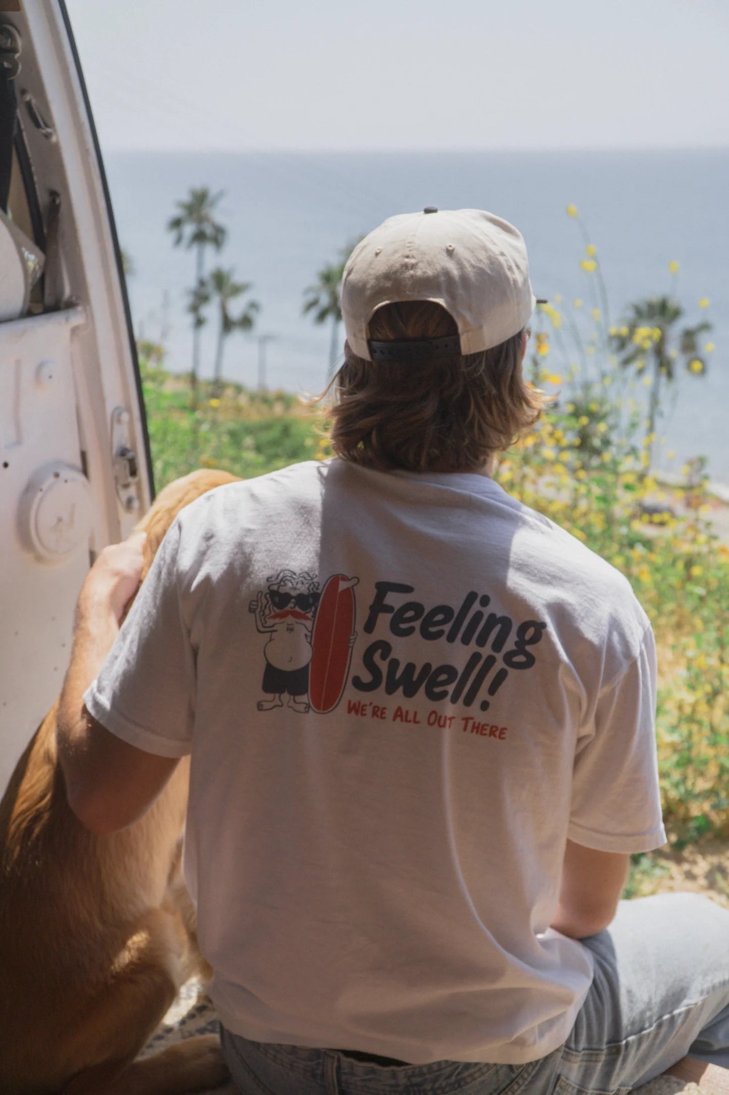 Feeling Swell - Rippin Ricky Tee - White