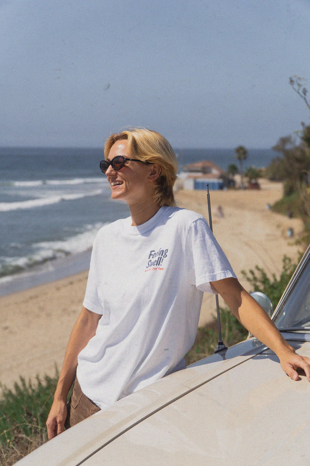 Feeling Swell - Rippin Ricky Tee - White