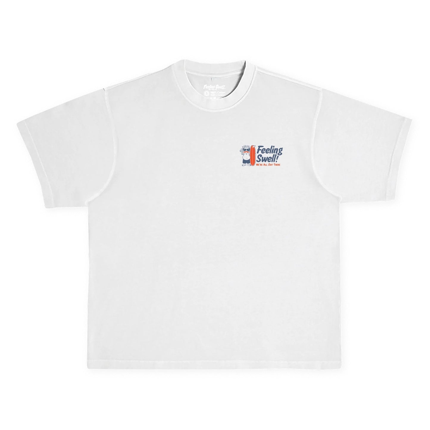 Feeling Swell - Rippin Ricky Tee - White