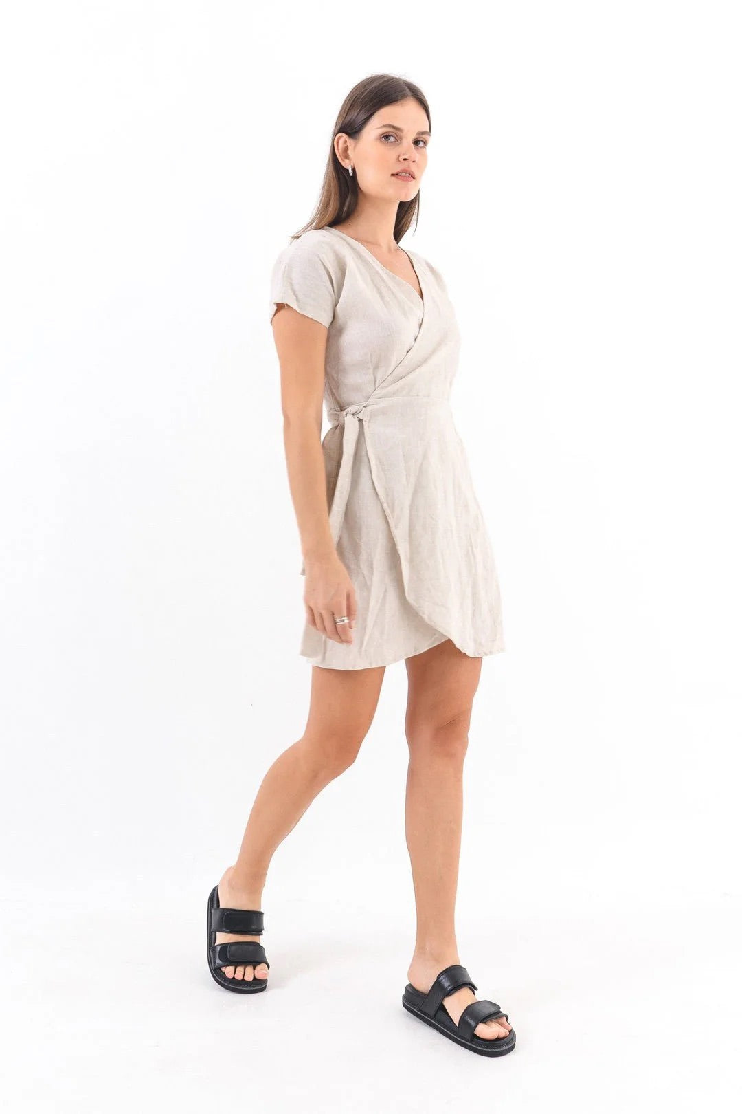 Nataoka - Wrap Dress 洋裝 ( Beige)