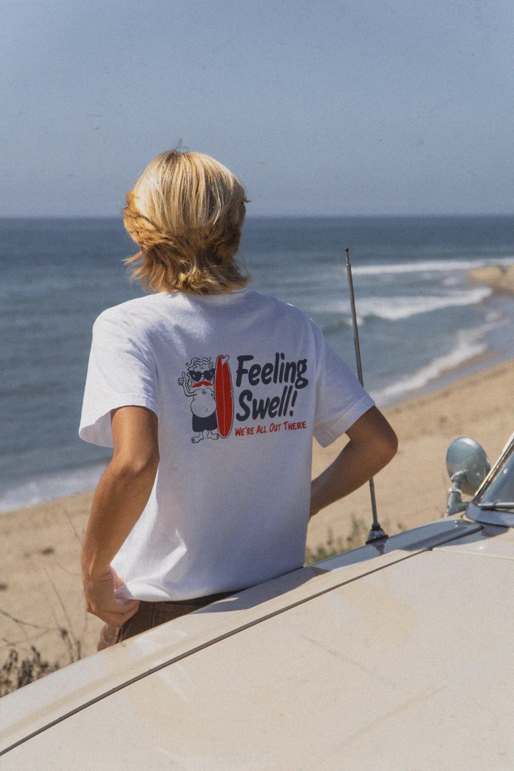 Feeling Swell - Rippin Ricky Tee - White