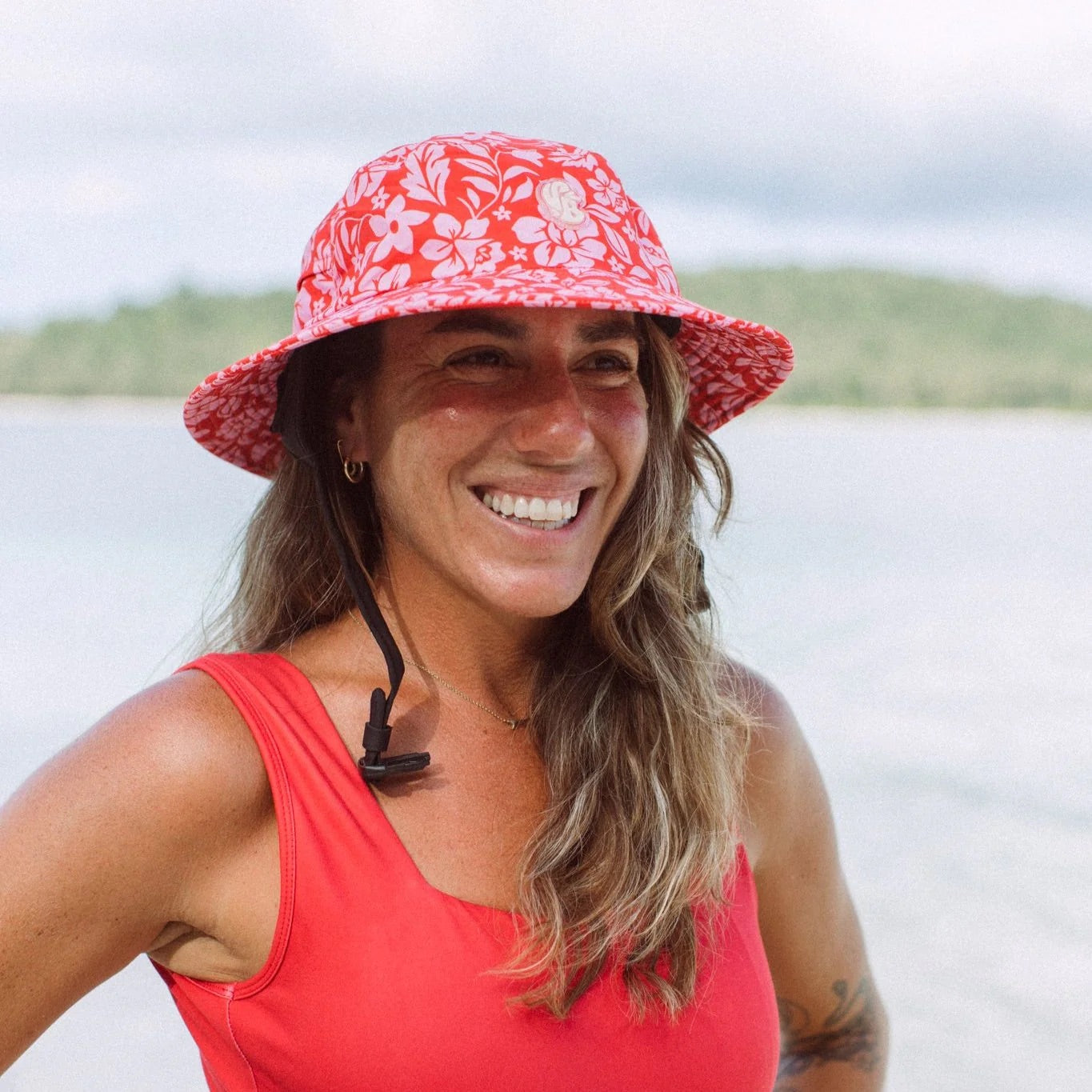 Sunward Bound - Holiday Foral surf hat SPF50+ 衝浪帽