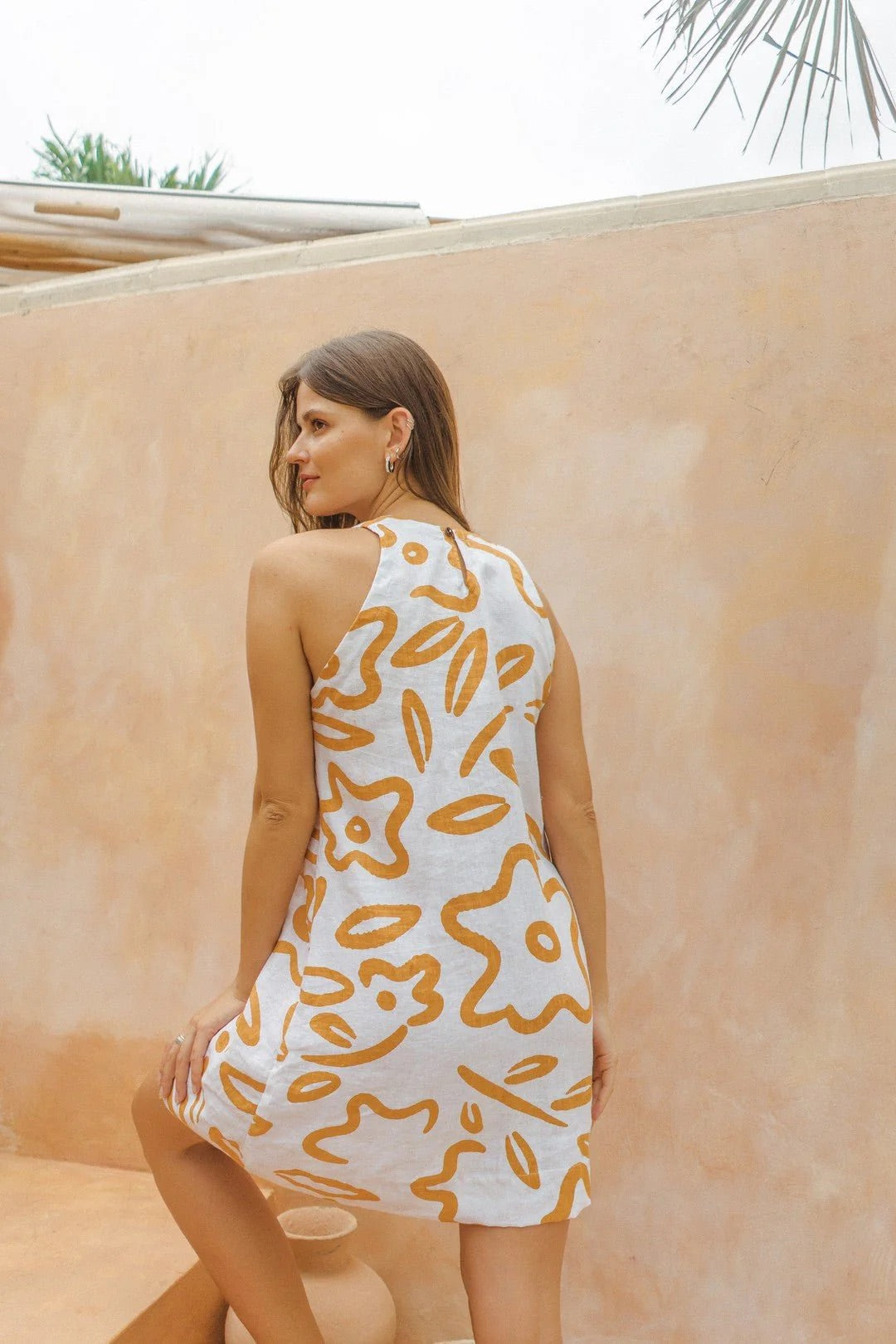 Mila 洋裝 in Blooming Amber